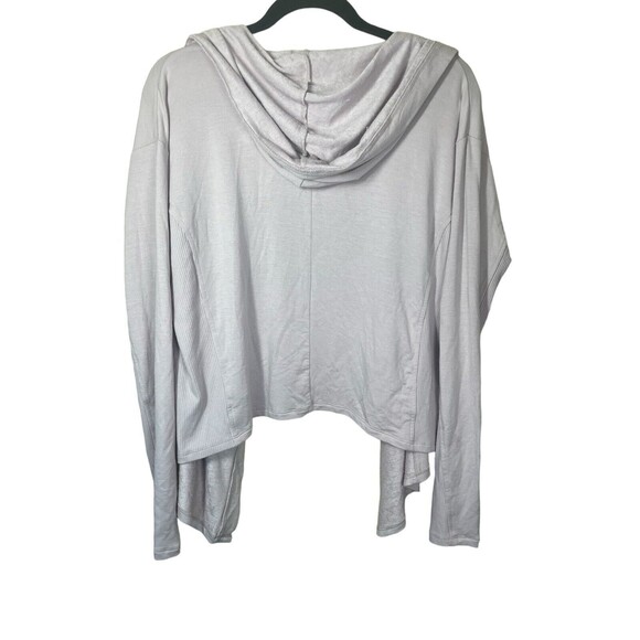 Athleta Womens Sweater Lilac Purple Nirvana Wrap Cardigan Waterfall Hooded Small - Picture 2 of 10